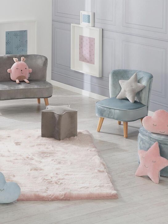 Детское велюровое кресло Lil Sofa, голубой Roba | Фото 7