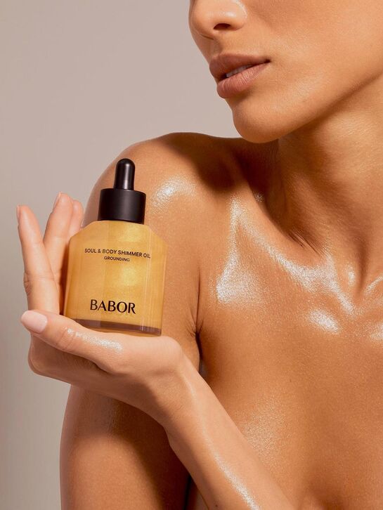 Масло-шиммер с glow-пигментами для сияющей и эластичной кожи grounding soul & body BABOR | Фото 3