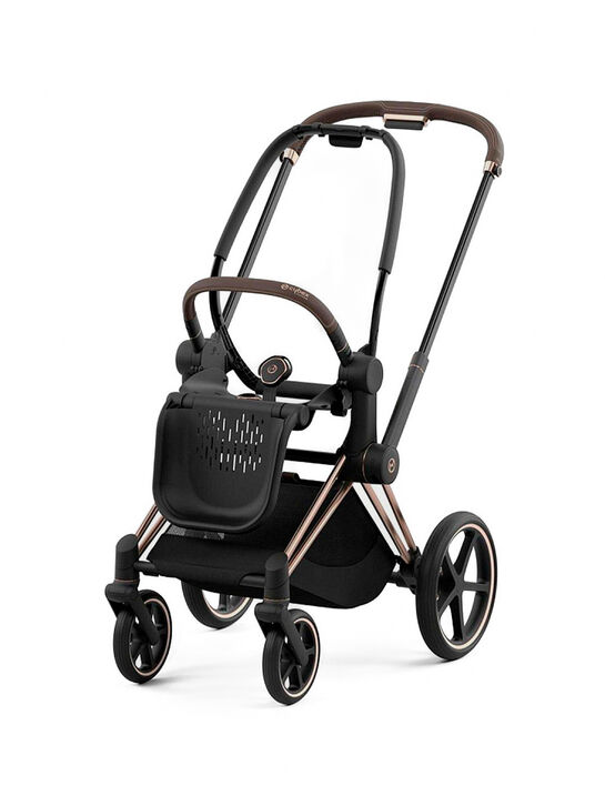 Коляска 3 в 1 Priam IV Rosegold цвет Leaf Green в комплекте со спальным блоком Lux Carry Cot, креслом Cloud T и Базой Isofix CYBEX | Фото 7