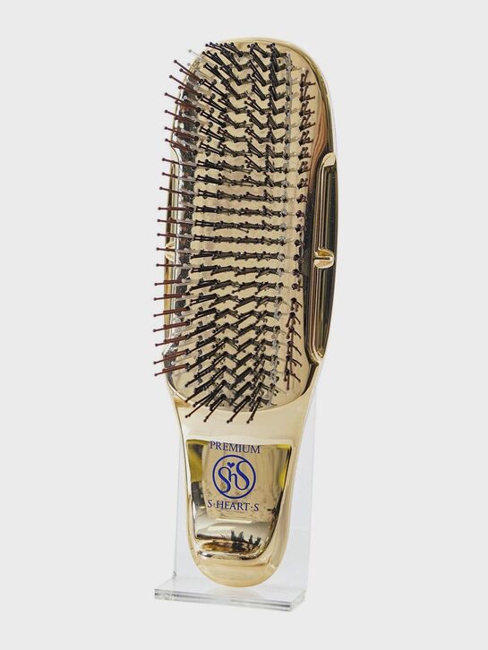 Расческа Scalp Brush World Premium, золото шампань, укороченная S-heart-S | Фото 1