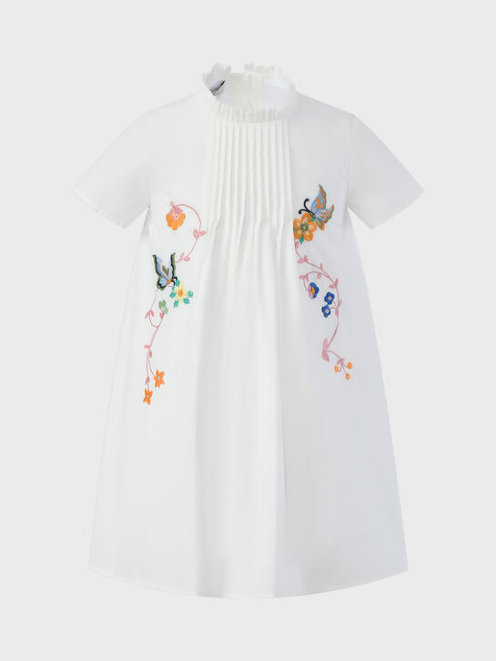 Платье вышитыми цветами, белое Etro | Фото 1
