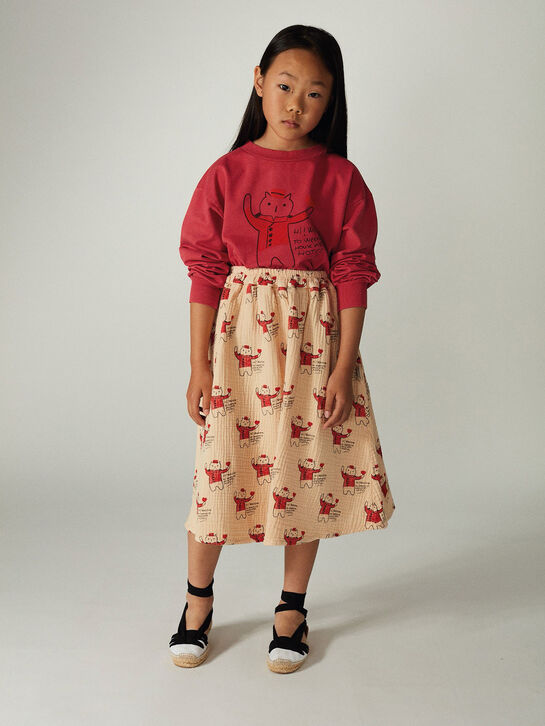 Свитшот, принт кот и надписи Weekend house kids | Фото 3