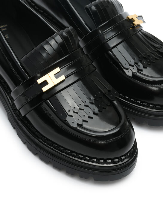 Лоферы лаковые черные Elisabetta Franchi | Фото 7