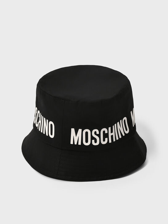 Панама с белым лого, черная Moschino | Фото 2