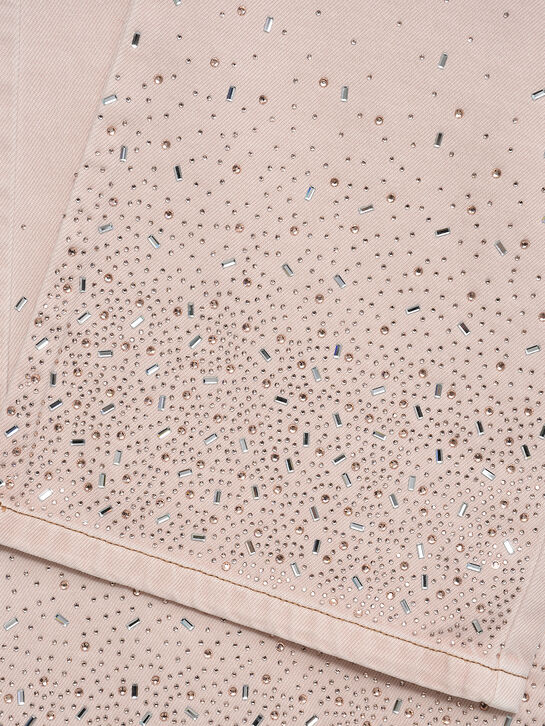 Джинсы со стразами, розовые Ermanno Scervino | Фото 3