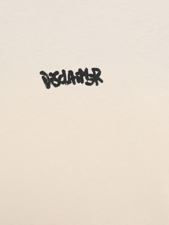 Футболка с лого, кремовая Disclaimer | Фото 3
