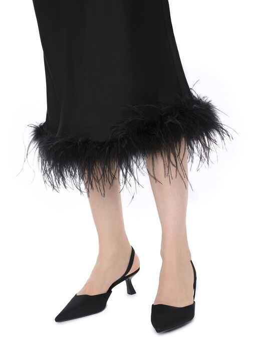 Юбка с отделкой из перьев Blumarine | Фото 4