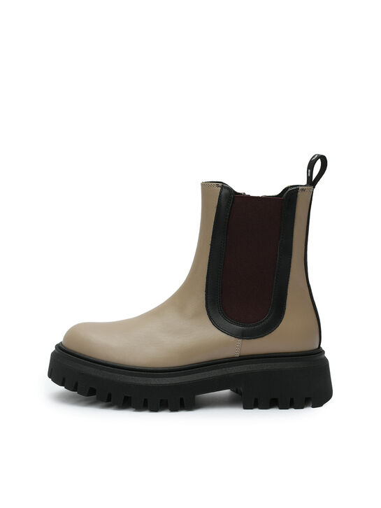 Ботинки высокие, бежевые MARNI | Фото 1