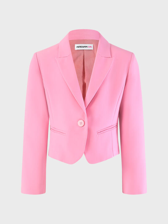 Пиджак укороченный однобортный, розовый Patrizia Pepe | Фото 1