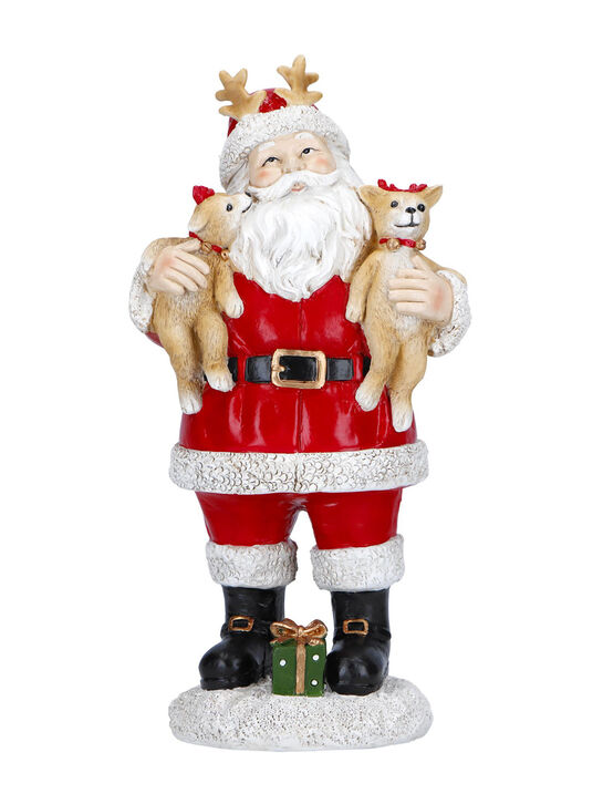 Новогодний сувенир Санта с собакой 14,7×11,3×32 см Timstor | Фото 1