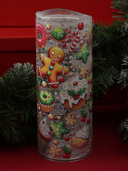 Светодиодная свеча водяная 8×8×20,5 см Timstor | Фото 3