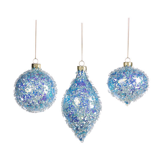 Шар &quot;JEWEL&quot;, 8 см, голубой, 3 вида Goodwill | Фото 1