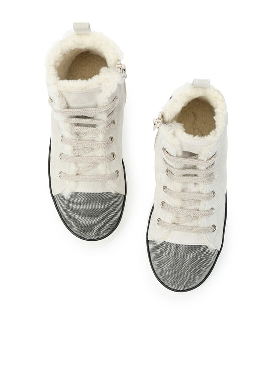 Кеды высокие с мехом Brunello Cucinelli | Фото 4