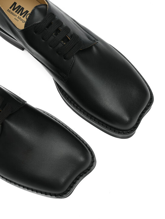 Ботинки с логотипом, черные MM6 | Фото 7