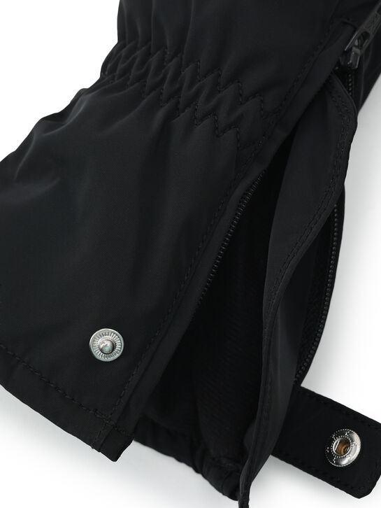 Варежки непромокаемые с молнией, черные Poivre Blanc | Фото 3