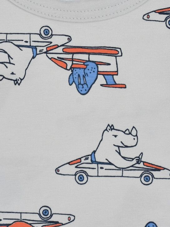 Майка принт &quot;носороги в машинах&quot; Sanetta | Фото 3