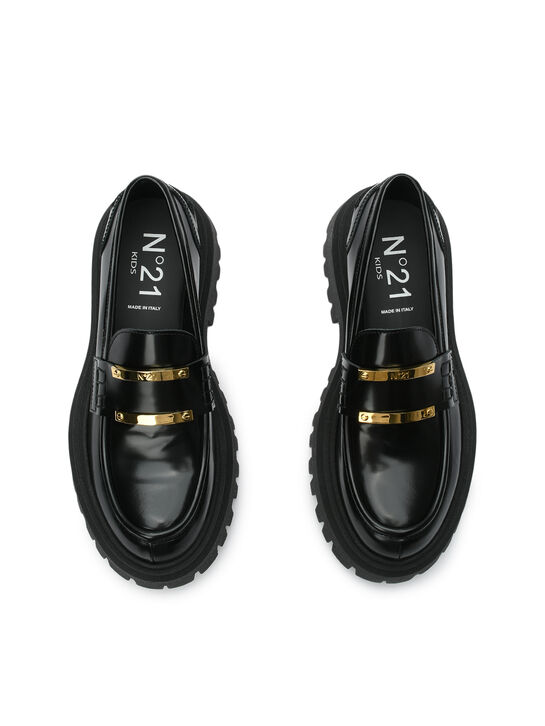 Лоферы кожаные черные N21 | Фото 5