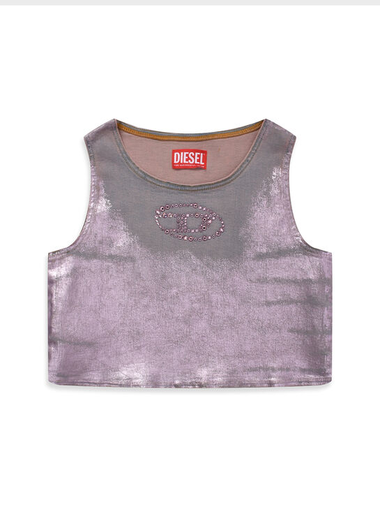 Топ с лого из стразов Diesel | Фото 1