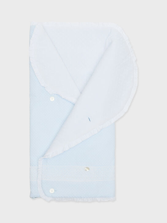 Конверт из фактурной ткани с кружевной лентой, голубой Paz Rodriguez | Фото 2