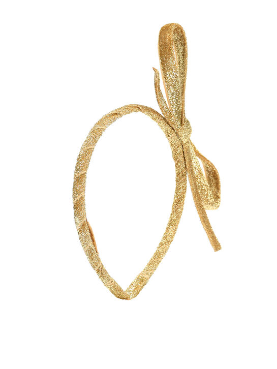 Ободок с бантом, золотой Eirene | Фото 2