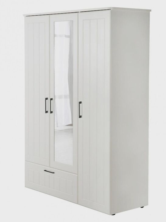 Трехстворчатый шкаф Sylt Baby с зеркалом, белый Roba | Фото 1