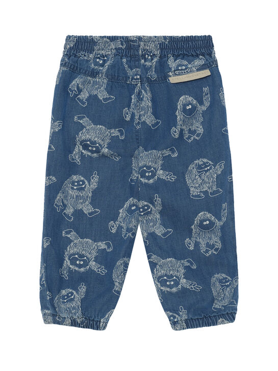 Джинсы с принтом йети, синие Stella McCartney | Фото 2