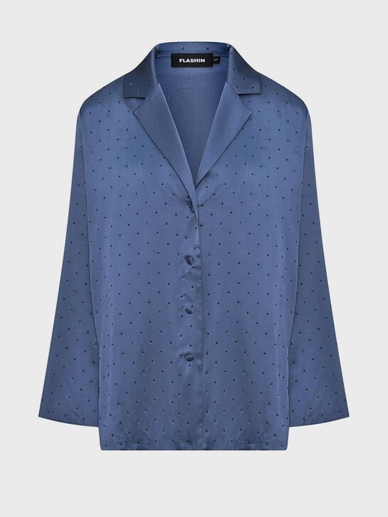 Комплект: жакет+брюки с мелкими стразами Flashin | Фото 16