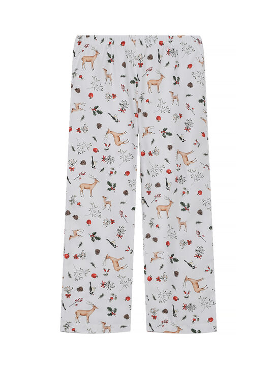 Пижама со сплошным новогодним принтом, белая Story Loris | Фото 4