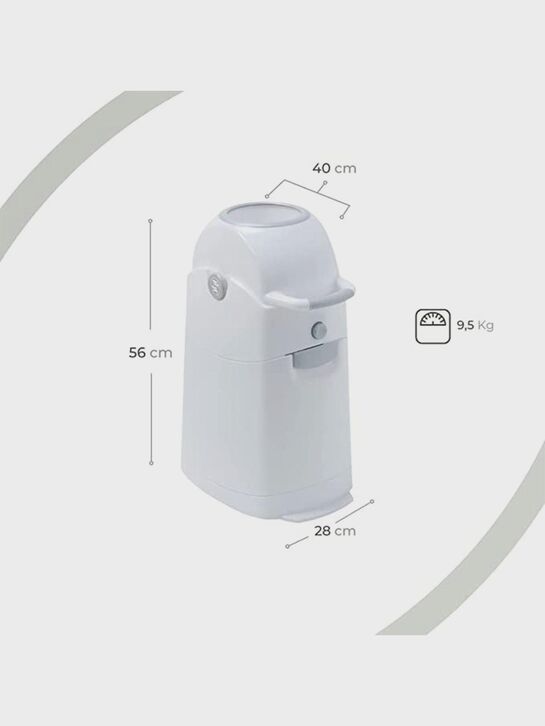 Накопитель подгузников Silver, белый/серый Diaper Champ | Фото 3