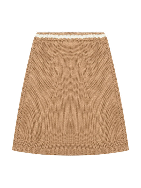 Юбка с контрастной полоской на поясе Emporio Armani | Фото 3