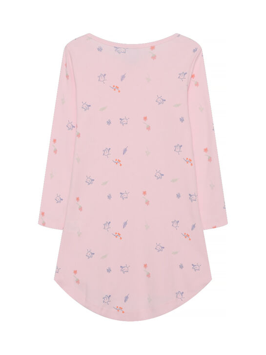 Ночная рубашка с принтом &quot;птички&quot;, розовая Sanetta | Фото 2