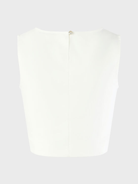 Топ с бантиками, белый Patrizia Pepe | Фото 3