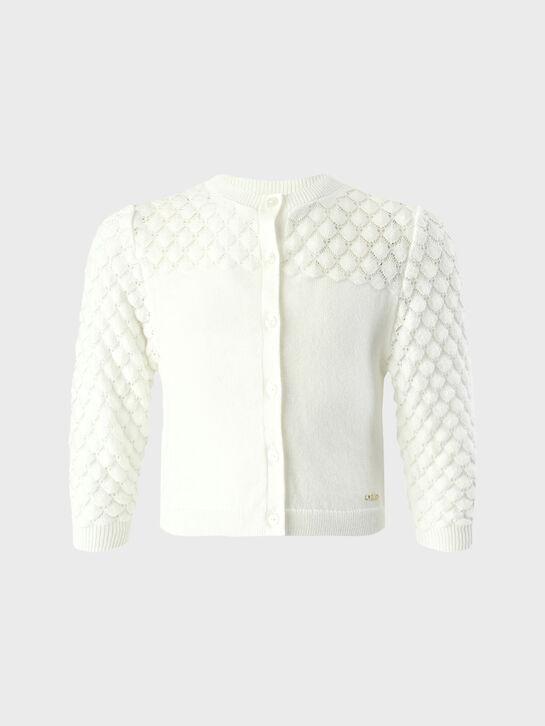 Кардиган с лого в тон, белый Chloe | Фото 1