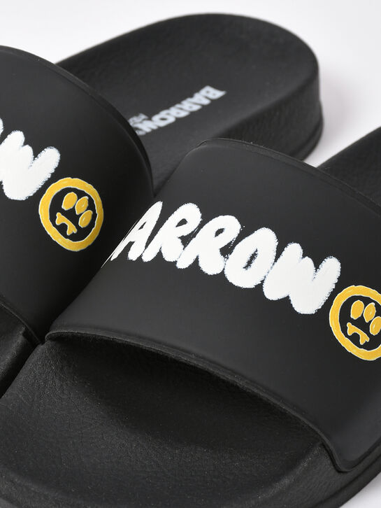 Шлепанцы с лого, черные Barrow | Фото 7