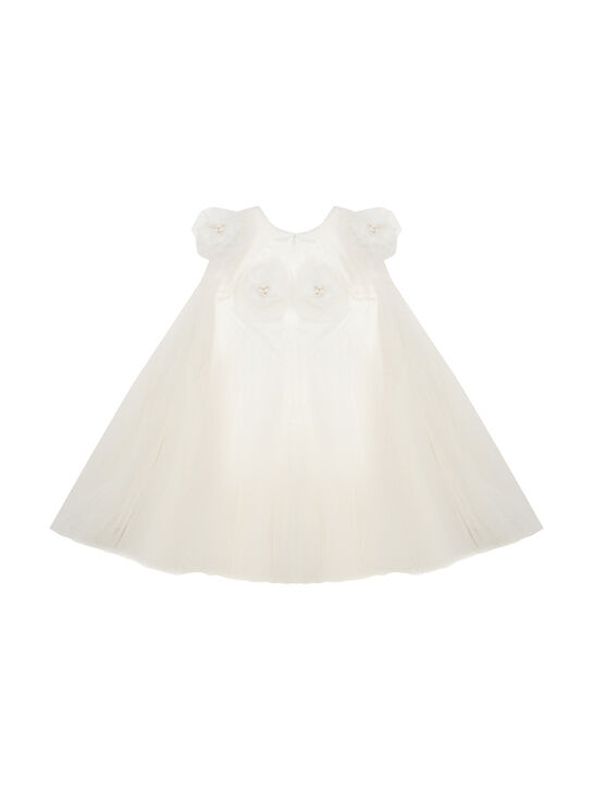 Платье с цветочной аппликацией, белое Maison Ava | Фото 2