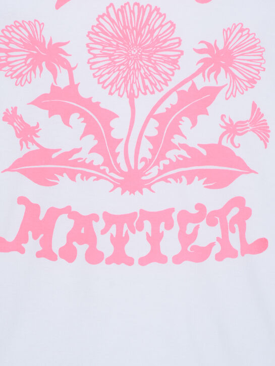 Футболка с розовым принтом одуванчика, белая Molo | Фото 3