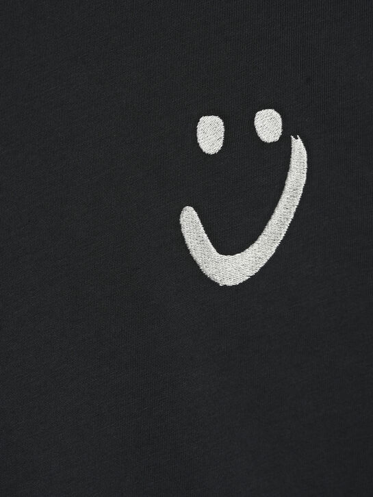 Пижама с принтом &quot;смайлы&quot;, черная Sanetta | Фото 7