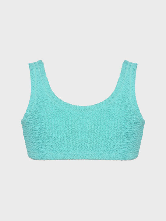 Купальник из жатой ткани, бирюзовый Saint Barth | Фото 2