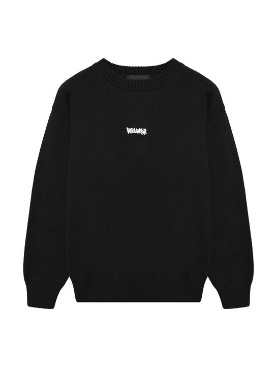 Джемпер с лого, черный Disclaimer | Фото 1