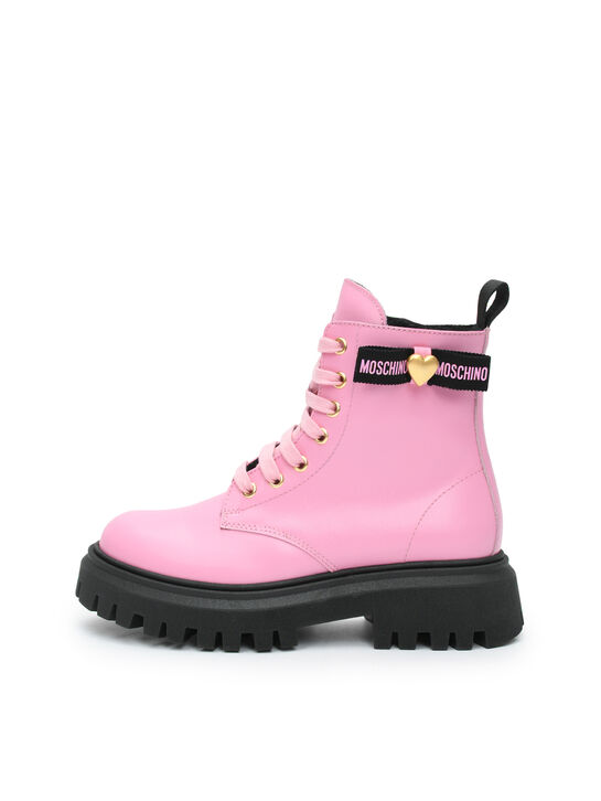 Ботинки с бантом, розовые Moschino | Фото 1
