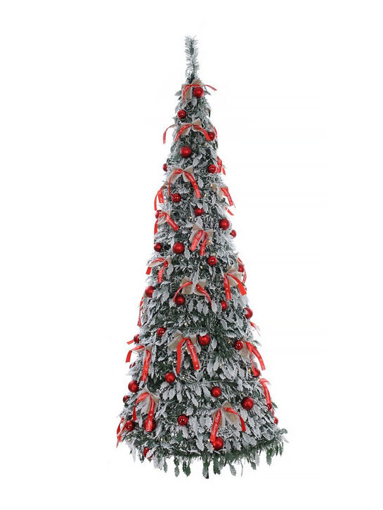 Ель искусственная с подсветкой 200 LED, 72 шара, 80x80x210 см TIANQIN ARTS AND CRAFTS | Фото 1