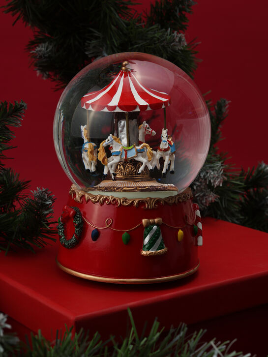Шар &quot;Карусель с лошадьми&quot;, рождественская мелодия, 2,5х12,5х16,5см Musicboxworld | Фото 3