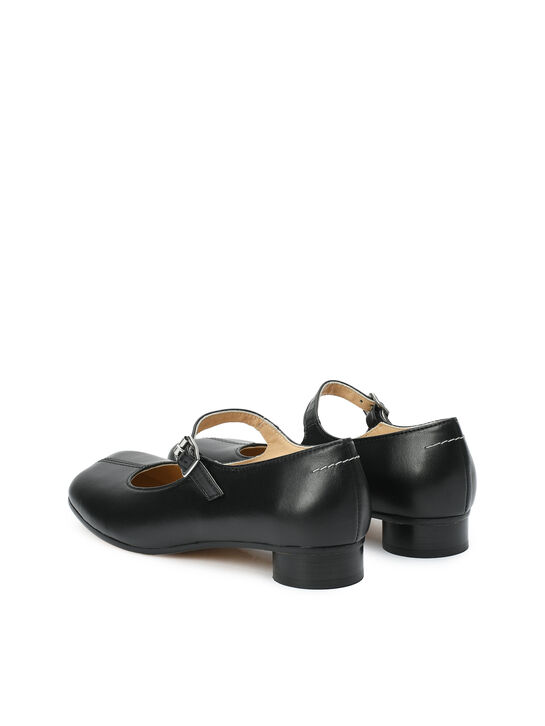 Туфли кожаные черные MM6 | Фото 4