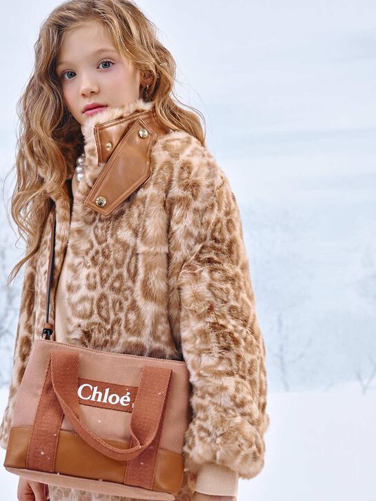 Сумка с лого, бежевая Chloe | Фото 2