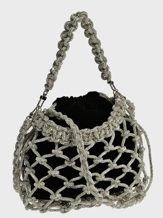 Плетеная сумка с бархатным мешочком ALINE | Фото 3