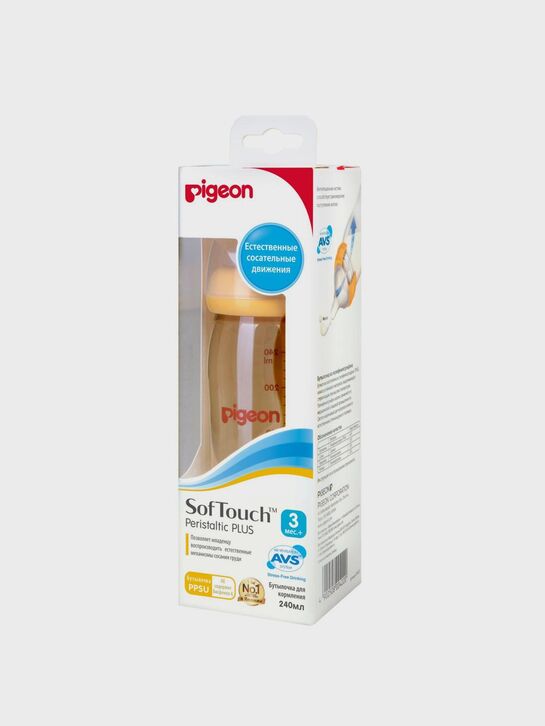 Бутылка Soft Touch Перистальтик Плюс PPSU, 240 мл Pigeon | Фото 10