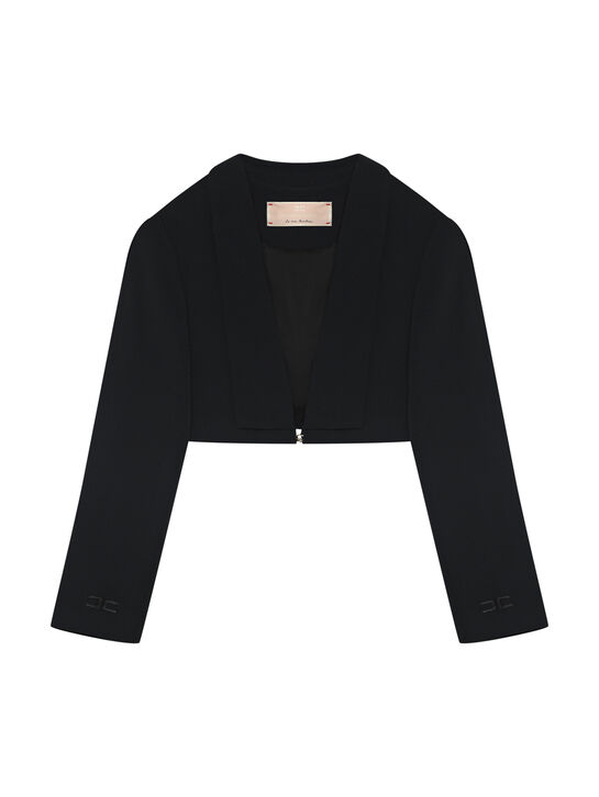 Пиджак укороченный, черный Elisabetta Franchi | Фото 1