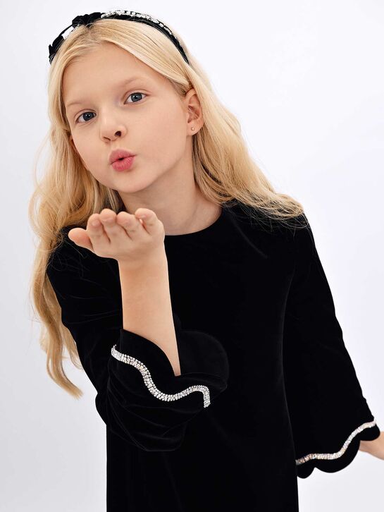 Ободок с бантиками и камнями Monnalisa | Фото 3