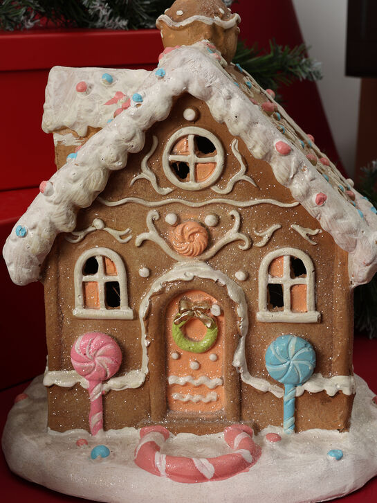 Фигрка декоративная &quot;Домик&quot; с подсветкой (АААх3) 28 см TIANQIN ARTS AND CRAFTS | Фото 6