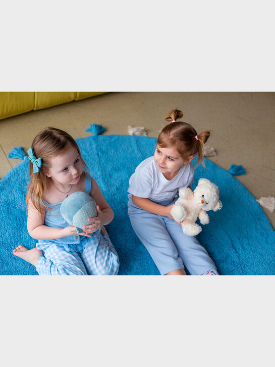 Хлопковый ковер Colorful Blue d140 Lillaland | Фото 10